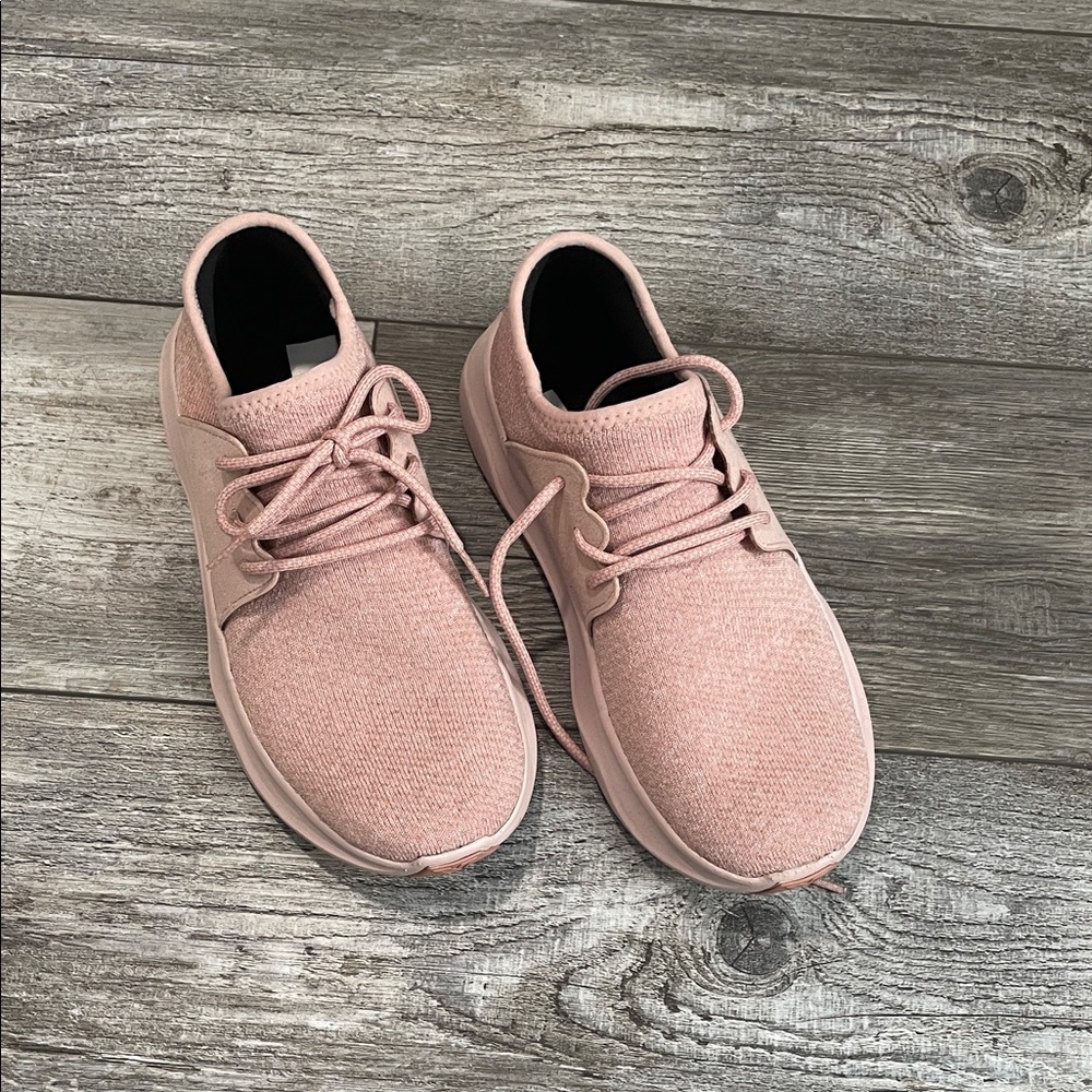 Vessi Blush Pink Knit Sneakers